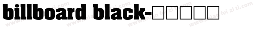 billboard black字体转换